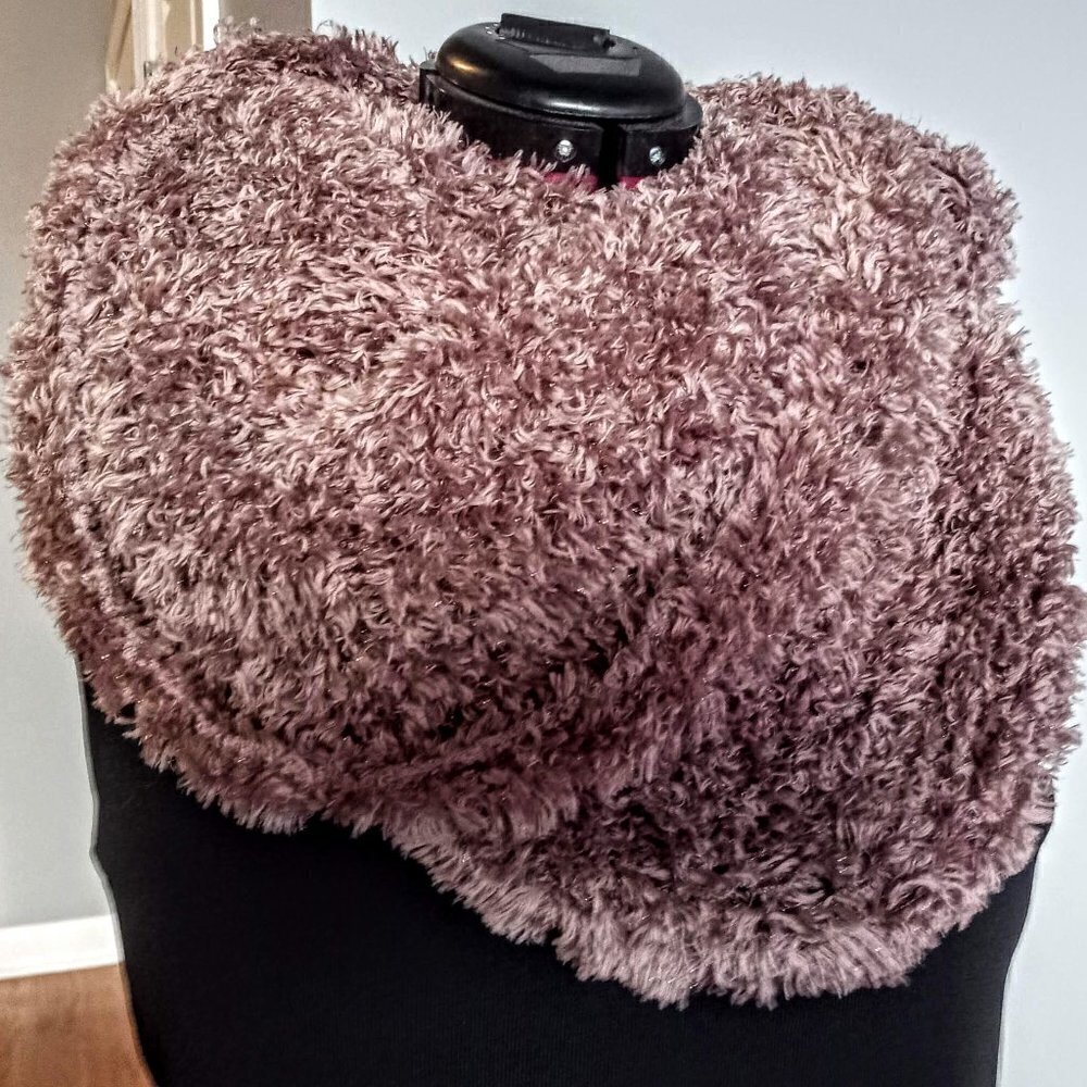Soft Mauve Taupe Open Infinity Scarf / Shrug